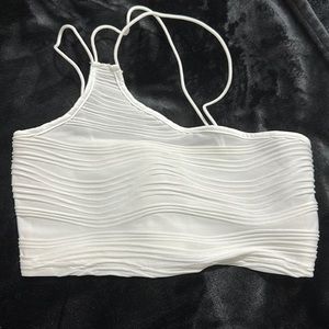 off the shoulder white textured top. only worn once